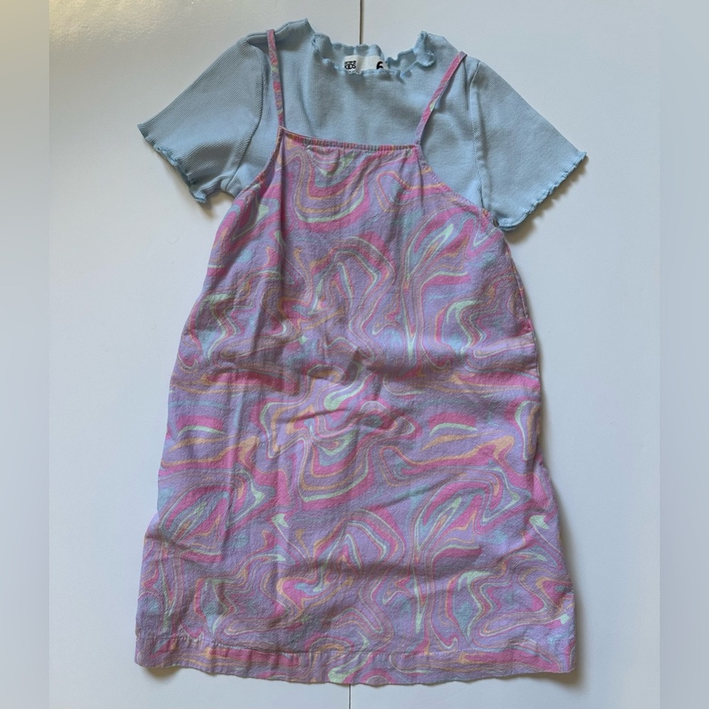 Cotton On Girls' Short Sleeve Top & Slip Dress - Size 6